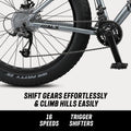 26" Mongoose Dolomite ALX Unisex Fat Tire Mountain Bike, Gray, Ages 12+