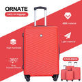 Travelhouse 4 Piece Hardshell Luggage Set Hardside Lightweight Suitcase with TSA Lock Spinner Wheels.(Blue)