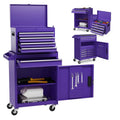2-in-1 Rolling Tool Chest, 5-Drawer Tool Storage Cabinet with Wheels, Adjustable Shelf, Tool Box Organizer for Garage Warehouse Workshop