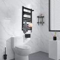 Heated Towel Rack Aluminum Heater Bathroom Warmer Shelf, Remote Control, 10 Rails+ 6 Hooks