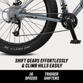 26" Mongoose Dolomite ALX Unisex Fat Tire Mountain Bike, Gray, Ages 12+