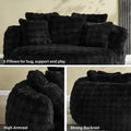 Wiilayok 58'' Oversized Chaise Lounge Chair Indoor, Thickened Backrest Sleeper Sofa Couch with Soft Pillows for Living Room, Gray