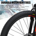 26 in Adult Mountain Bike, 21 Speeds Disc Brakes, 17" Frame and Dual Disc Brake MTB Bicycle for Men Women Adult, Black