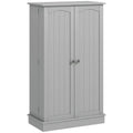 Spaco 17 - Tier Kitchen Small Pantry Cabinet with 2 Doors and 6 Adjustable Shelves, Cabinet Pantry, Freestanding 5 - Tier Shelving Pantries for Kitchen Storage, Gray