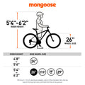 26" Mongoose Dolomite Mens Fat Tire Bike, 7 Speeds, Adults Age 13+, Black