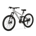 24" Ozark Trail FS.1 Epictrail Full Suspension Mountain Bike, for Teens and Adults, Heights Between 4'6" - 5'6", Silver