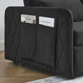 Convertible Sofa Bed, 3 in 1 Sleeper Sofa with 2 Pillows and Adjustable Backrest for Living Room Office, Black