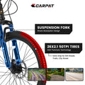 26 in Mountain Bike for Men, Adult Mountain Bike with Shimano 21 Speed & Disc Brakes, Black Orange