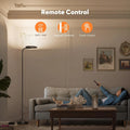 36W LED Floor Lamp, Super Bright Standing Lamp, Modern Stepless Dimmable Torchiere Tall Lamp with Remote Control, 350rotating Head Reading Floor Lamp for Living Room, Bedroom, Office