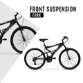 26" Hyper Bicycle Havoc Mountain Bike, 26" Wheels, Adults Ages 14+ Years, Black
