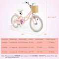 Prorider 16" Kid'S Bike with Training Wheels Adjustable Handlebar Seat Handbrake Pink
