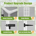 Enyopro 306gal Outdoor Storage Shed, Horizontal Resin Shed, Resistant Tool Plastic Shed for Storage of Bike/Garbage Cans/Garden Tools/Lawn Mowers