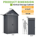 AECOJOY Outdoor Storage Cabinet Waterproof with Shelves, Vertical Tall Sheds Cabinet