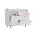 OXYLIFE 45" Baby Nursery Changing Table Dresser with 4 Drawers and Shelf for Nursery Room, White