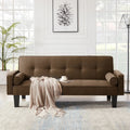 72" Convertible Loveseat Sofa Bed Sleeper Daybed, Modern Upholstered Folding Recliner, Small Futon Sofa for Living Room Apartment Office, Gray 02