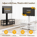 Mayincolor Farmhouse TV Stand for 65+ Inch TV, 34'' Tall Entertainment Center with Sliding Barn Doors, Rustic Wood Media Console Storage Cabinet Television Stand for Living Room, Light Grey
