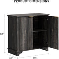 Perfect Deals Await Modern Farmhouse Coffee Bar Cabinet �?kitchen Storage Cabinet with Fluted Doors, Sideboard Buffet with Adjustable Shelves for Kitchen, Dining Room, and Living Room, White