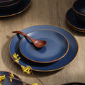 Stone + Lain Brasa Stoneware Collection Dinnerware Set, 32 - Piece Service for 8, Blue