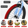 SPPTTY 20 - 24 in Bike, 6 - Speed Mountain Bike for Men Women Boys Girls, Comfort Saddle, Blue