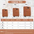 Softside Luggage Expandable 3 Piece Set Suitcase Upright Spinner Softshell Lightweight Luggage Travel Set