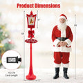 Tangkula 8 ft Musical Christmas Street Light Indoor/Outdoor Lamp Post with Warm White LEDs