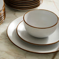 Stone + Lain Brasa Stoneware Collection Dinnerware Set, 32 - Piece Service for 8, Blue